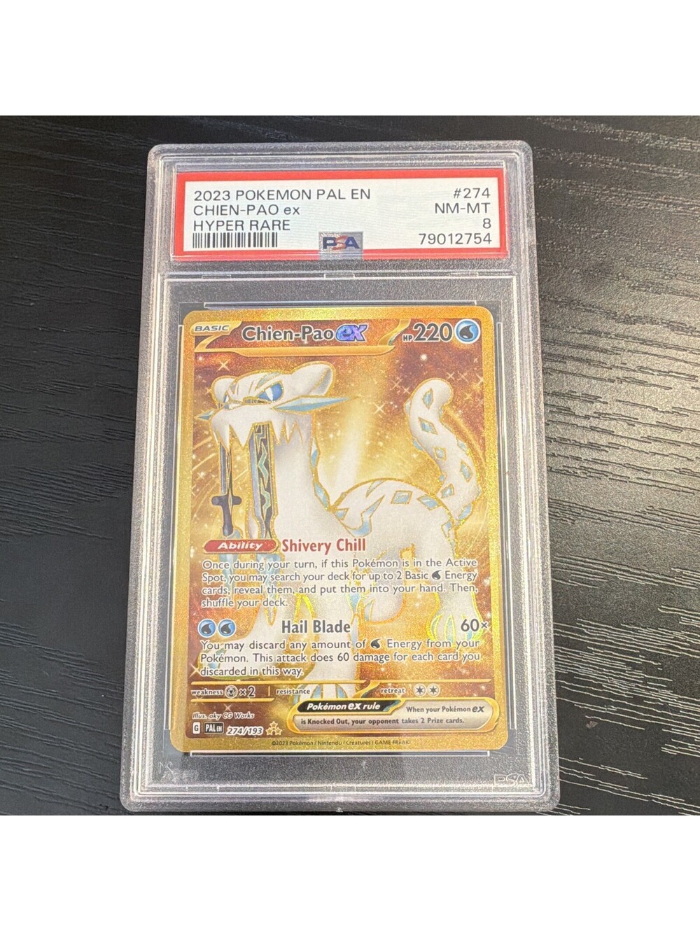 Pokémon Chien-Pao ex PSA 8 Graded Hyper Rare Holo Sv02 274/193 English 2023